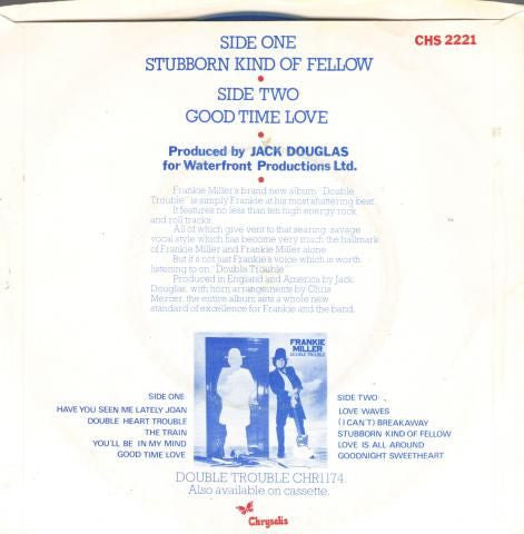 Frankie Miller : Stubborn Kind Of Fellow (7", Ltd, Cle)