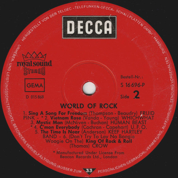 Various : The World Of Rock (LP, Comp)