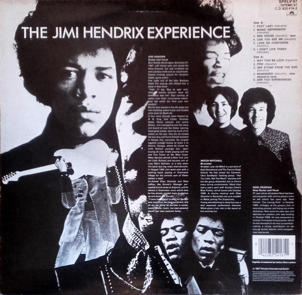 The Jimi Hendrix Experience : Are You Experienced (LP, Album, RE, RM)