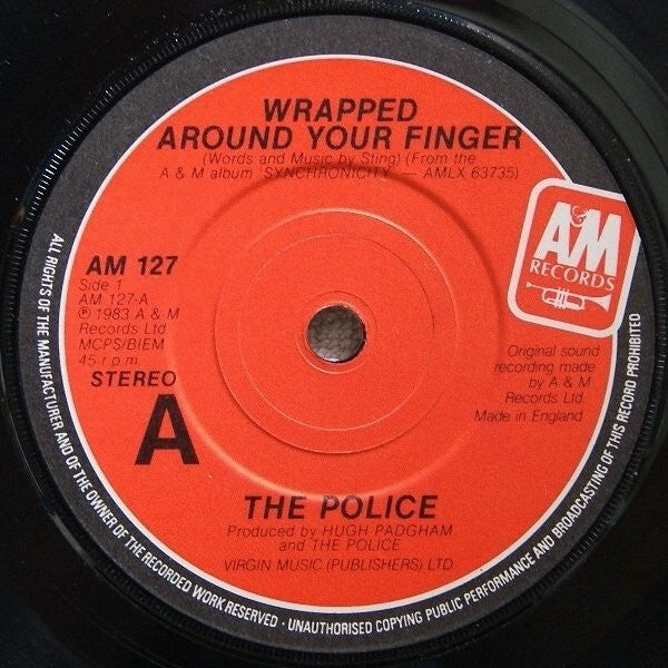 The Police : Wrapped Around Your Finger (7", Single, Yel)