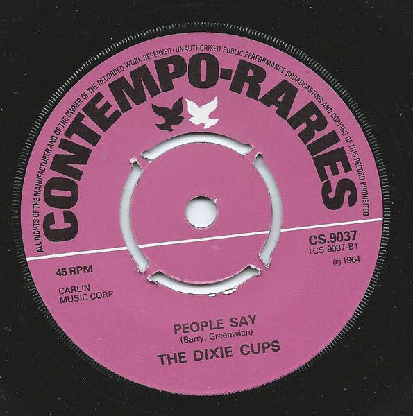The Dixie Cups : Chapel Of Love (7", Single)