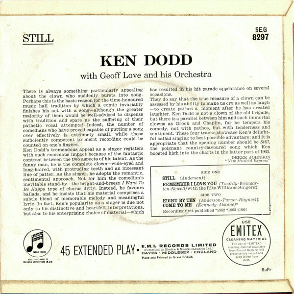 Ken Dodd With Geoff Love & His Orchestra : Still (7", EP, Mono)