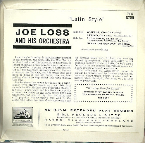 Joe Loss And His Orchestra* : Latin Style (7", EP, Mono, Bla)