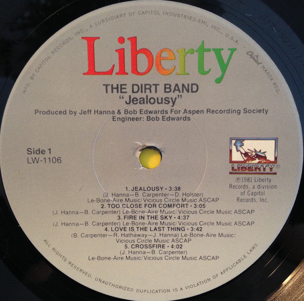The Dirt Band : Jealousy (LP, Album)