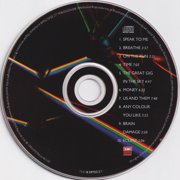 Pink Floyd : Dark Side Of The Moon (CD, Album, RE, RM)