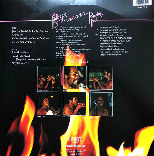 The Fatback Band : Raising Hell (LP, Album, RE)