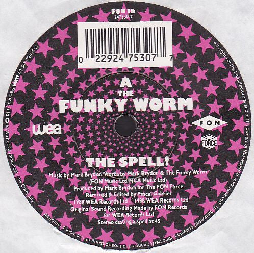 Funky Worm : The Spell! (7", Single)
