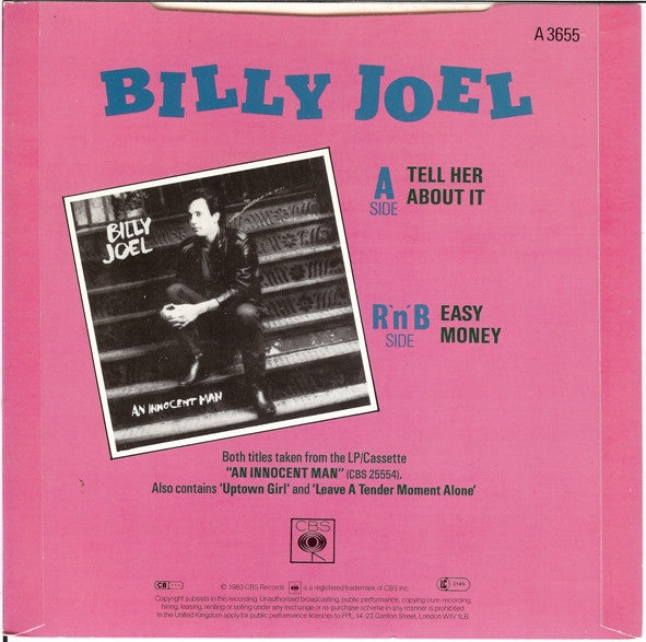 Billy Joel : Tell Her About It (7", Single, Tan)