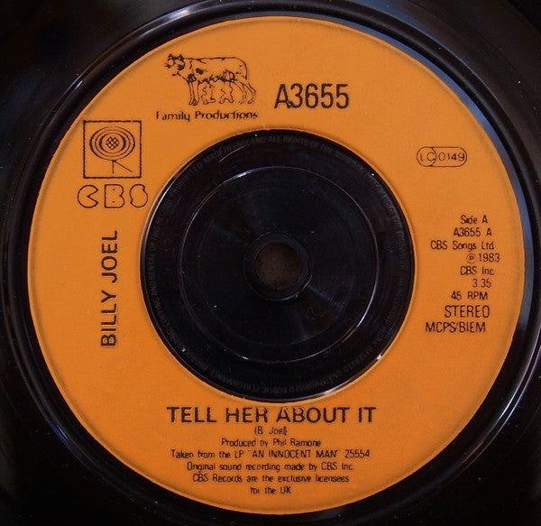 Billy Joel : Tell Her About It (7", Single, Tan)