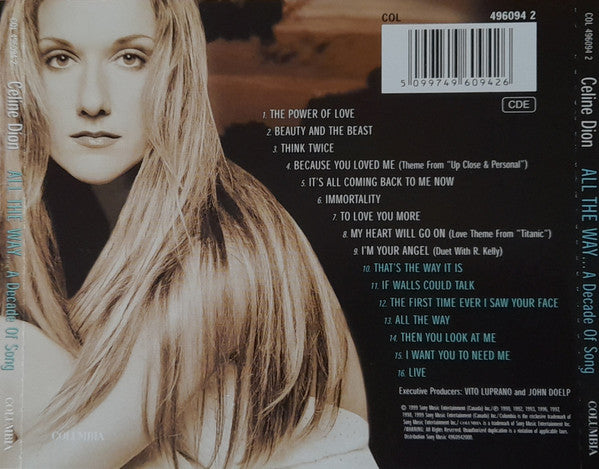 Céline Dion : All The Way... A Decade Of Song (CD, Comp)