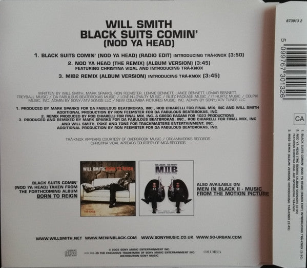 Will Smith Introducing Tra-Knox : Black Suits Comin' (Nod Ya Head) (CD, Single)