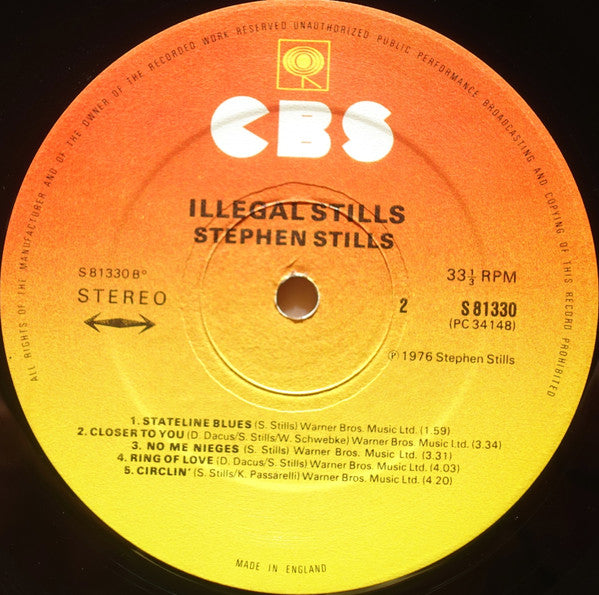 Stephen Stills : Illegal Stills (LP, Album)