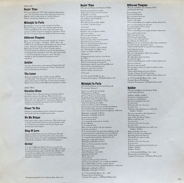 Stephen Stills : Illegal Stills (LP, Album)
