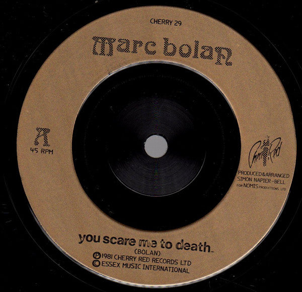 Marc Bolan : You Scare Me To Death / The Perfumed Garden Of Gulliver Smith (7", Single + Flexi, 7", S/Sided)