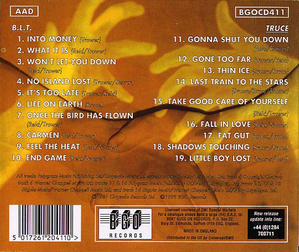 Robin Trower : B.L.T. / Truce (CD, Comp, RE, RM, SDC)