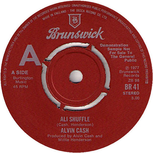 Alvin Cash : Ali Shuffle (7", Promo)
