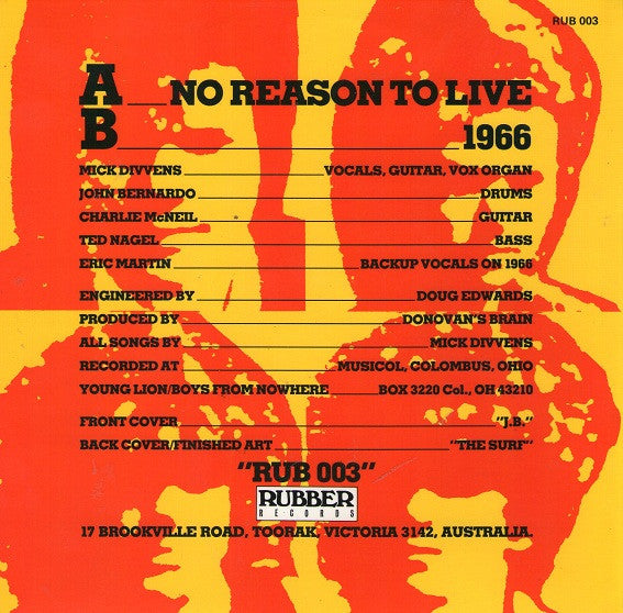 Boys From Nowhere : No Reason To Live (7", Red)