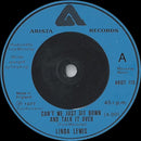 Linda Lewis : Can't We Just Sit Down And Talk It Over (7")