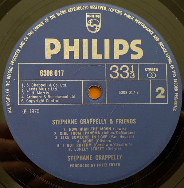 Stephane Grappelly* : Stephane Grappelly And Friends (LP, Album)