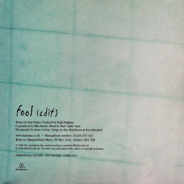 Mansun : Fool (CD, Single, Promo)