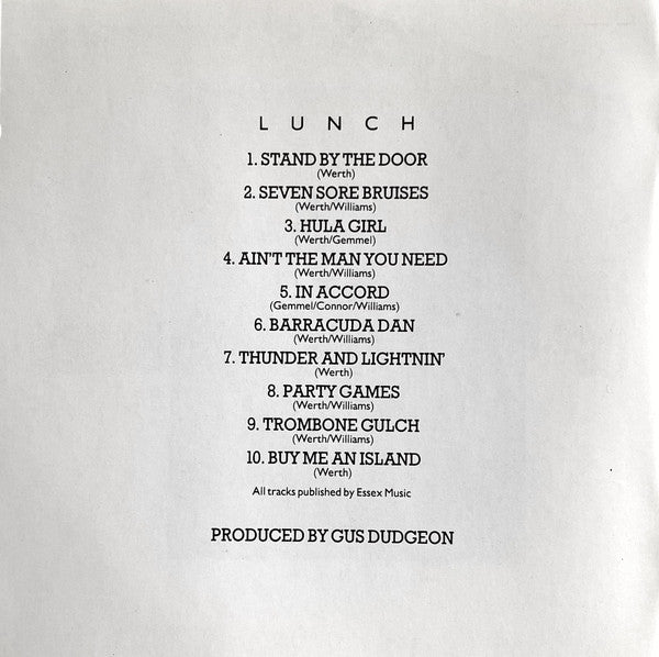 Audience (2) : Lunch (CD, Album, RE, Med)