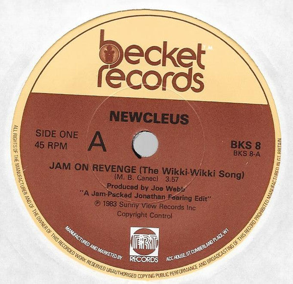 Newcleus : Jam On Revenge (The Wikki-Wikki Song)  (7", Single)