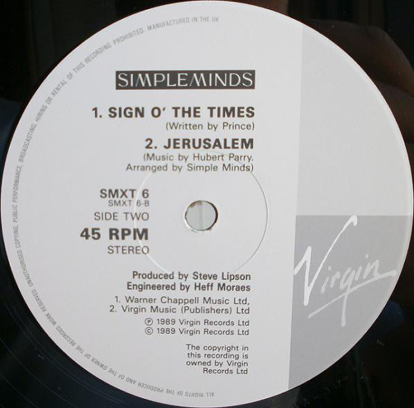 Simple Minds : The Amsterdam EP (12", EP)