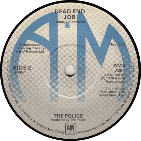 The Police : Can't Stand Losing You (7", Single, RE)