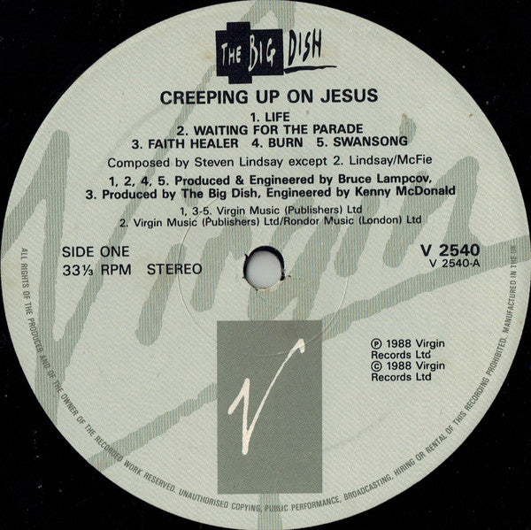 The Big Dish : Creeping Up On Jesus (LP, Album)