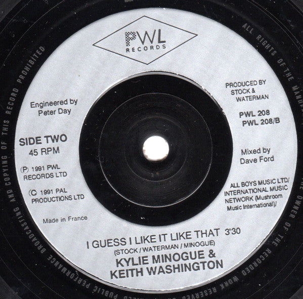 Kylie Minogue & Keith Washington : If You Were With Me Now (7", Single)