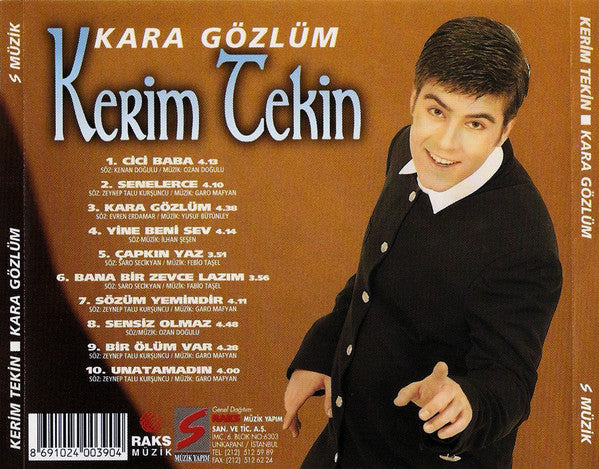 Kerim Tekin : Kara Gözlüm (CD, Album)