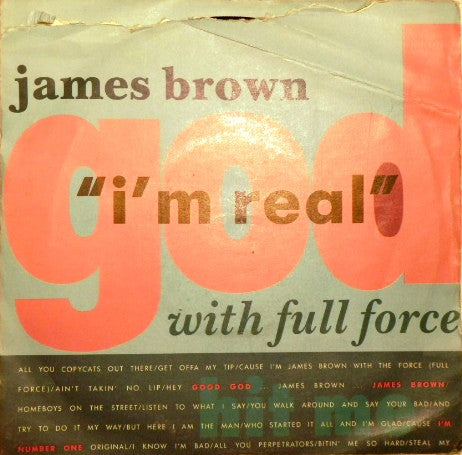 James Brown With Full Force : I'm Real (7", Single, Sil)