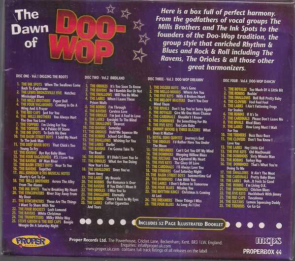 Various : The Dawn Of Doo-Wop (4xCD, RM + Box, Comp)