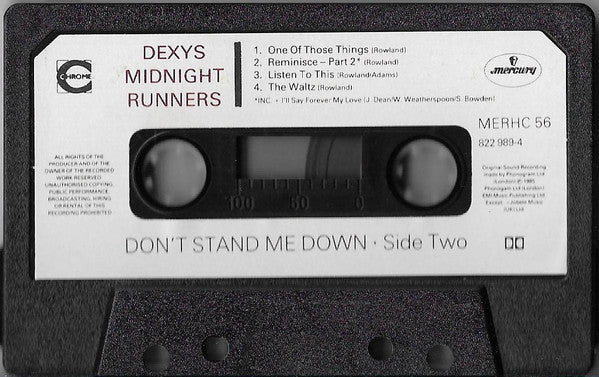 Dexys Midnight Runners : Don't Stand Me Down (Cass, Album)