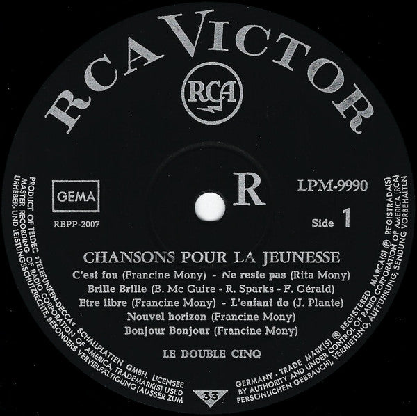 Le Double Cinq : Chansons Pour La Jeunesse (LP, Album, Mono)