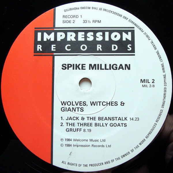 Spike Milligan : Wolves, Witches & Giants (2xLP, Album)