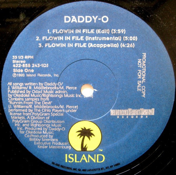 Daddy-O : Flowin' In File (12", Promo)