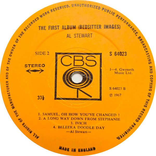 Al Stewart : The First Album (Bed-Sitter Images) (LP, Album, RE)
