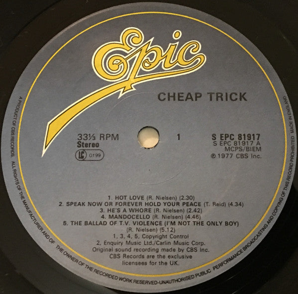 Cheap Trick : Cheap Trick (LP, Album, RE)