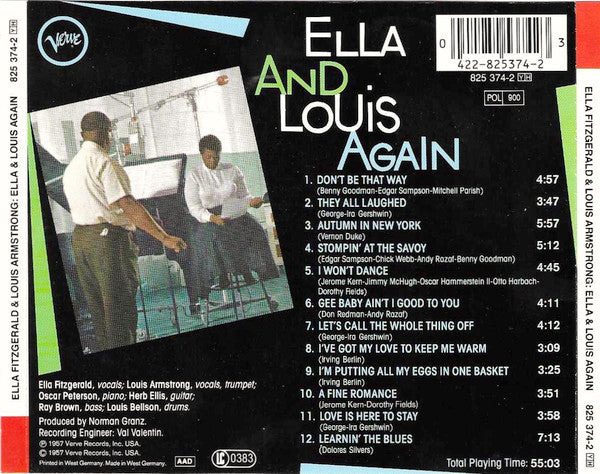 Ella Fitzgerald And Louis Armstrong : Ella And Louis Again (CD, Album, RE, RM)