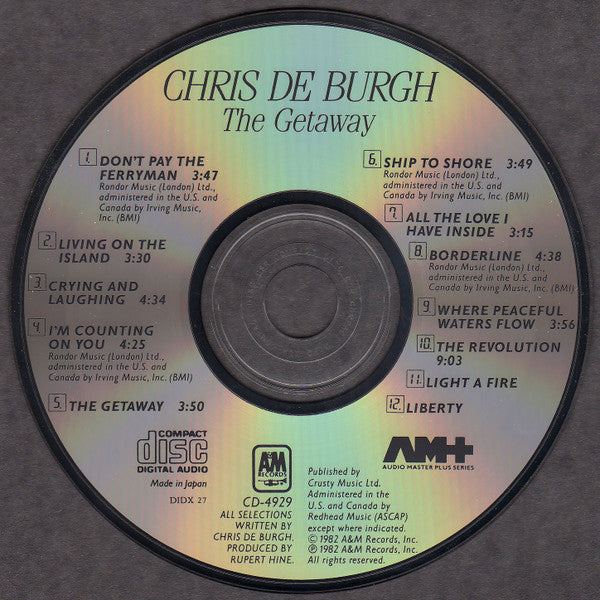 Chris de Burgh : The Getaway (CD, Album, RE, CSR)