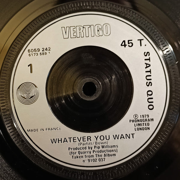 Status Quo : Whatever You Want (7", Single)