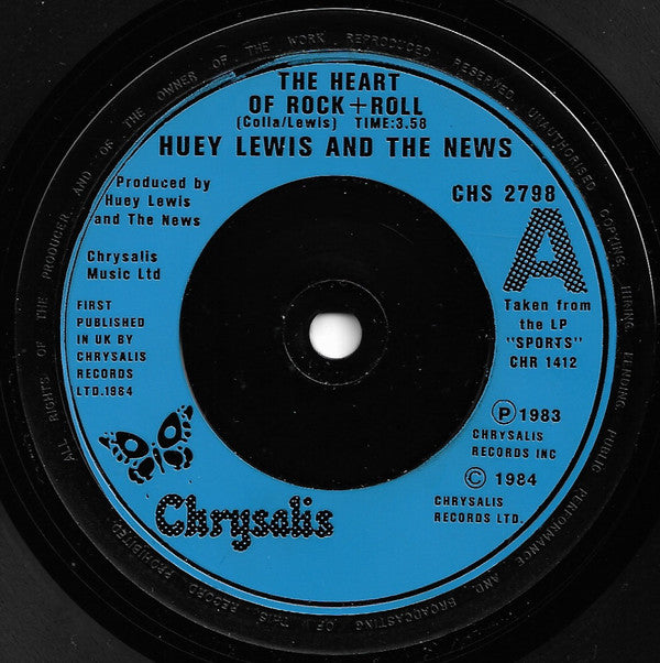 Huey Lewis & The News : The Heart Of Rock & Roll (7", Single)