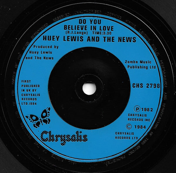 Huey Lewis & The News : The Heart Of Rock & Roll (7", Single)