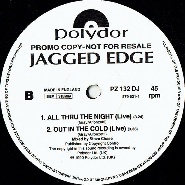 Jagged Edge (3) : Hell Ain't A Long Way (12", Promo)