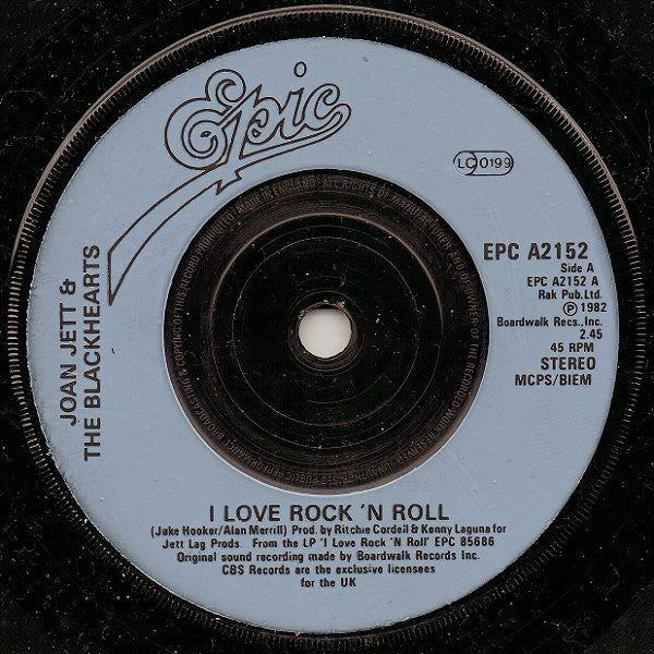 Joan Jett & The Blackhearts : I Love Rock-N-Roll   (7", Single, Inj)