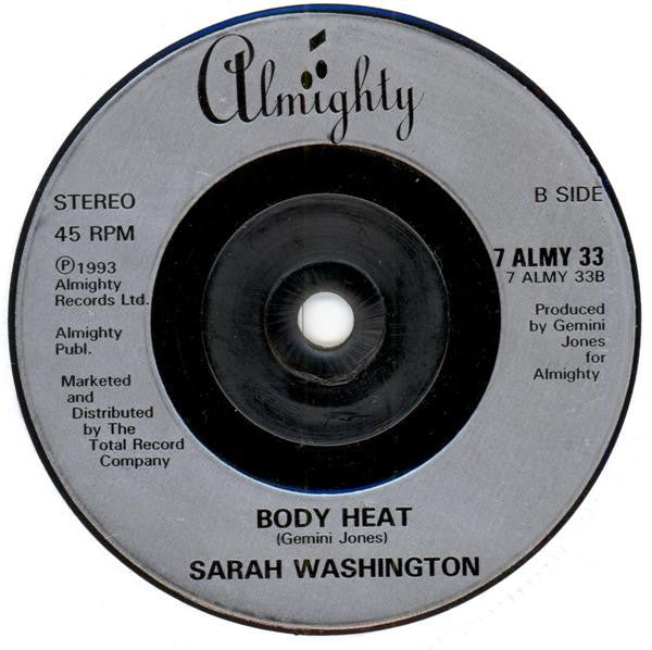 Sarah Washington : I Will Always Love You (Dance Mix) (7", Single)