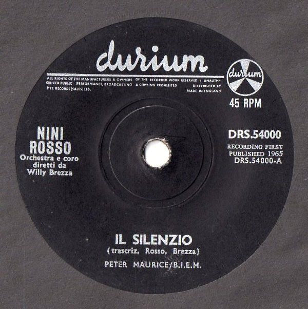 Nini Rosso : Il Silenzio (7", Single, Sol)