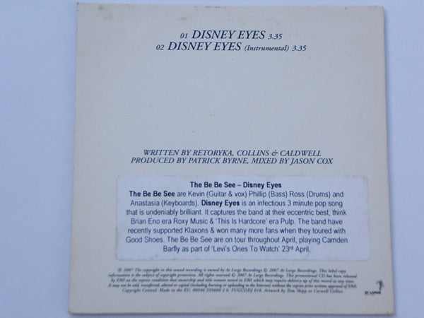 The Be Be See : Disney Eyes (CD, Single, Promo)