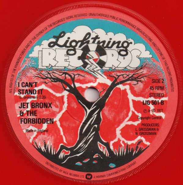 Jet Bronx & The Forbidden : Ain't Doin' Nothin' / I Can't Stand It (7", Single, Red)